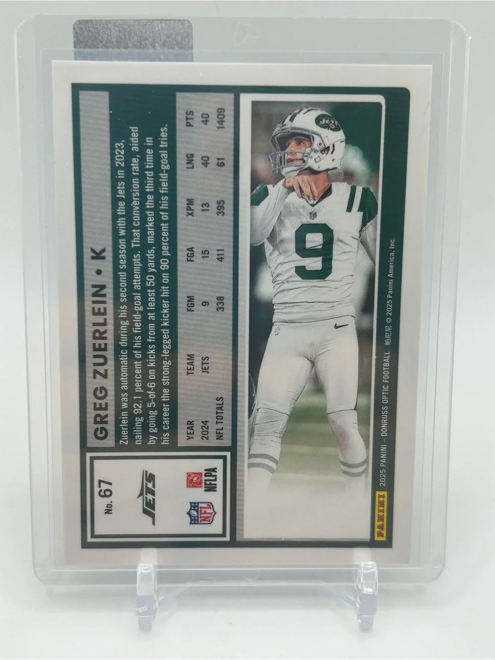 Greg Zuerlein New York Jets Football Trading Card 🏈